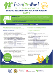 School poster – School Readmission Policy in Malawi